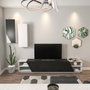 Hanah Home Mueble de TV Zebra Blanco y Negro